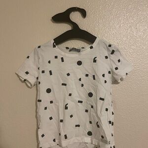 Yellowsub White T-Shirt with Black shapes